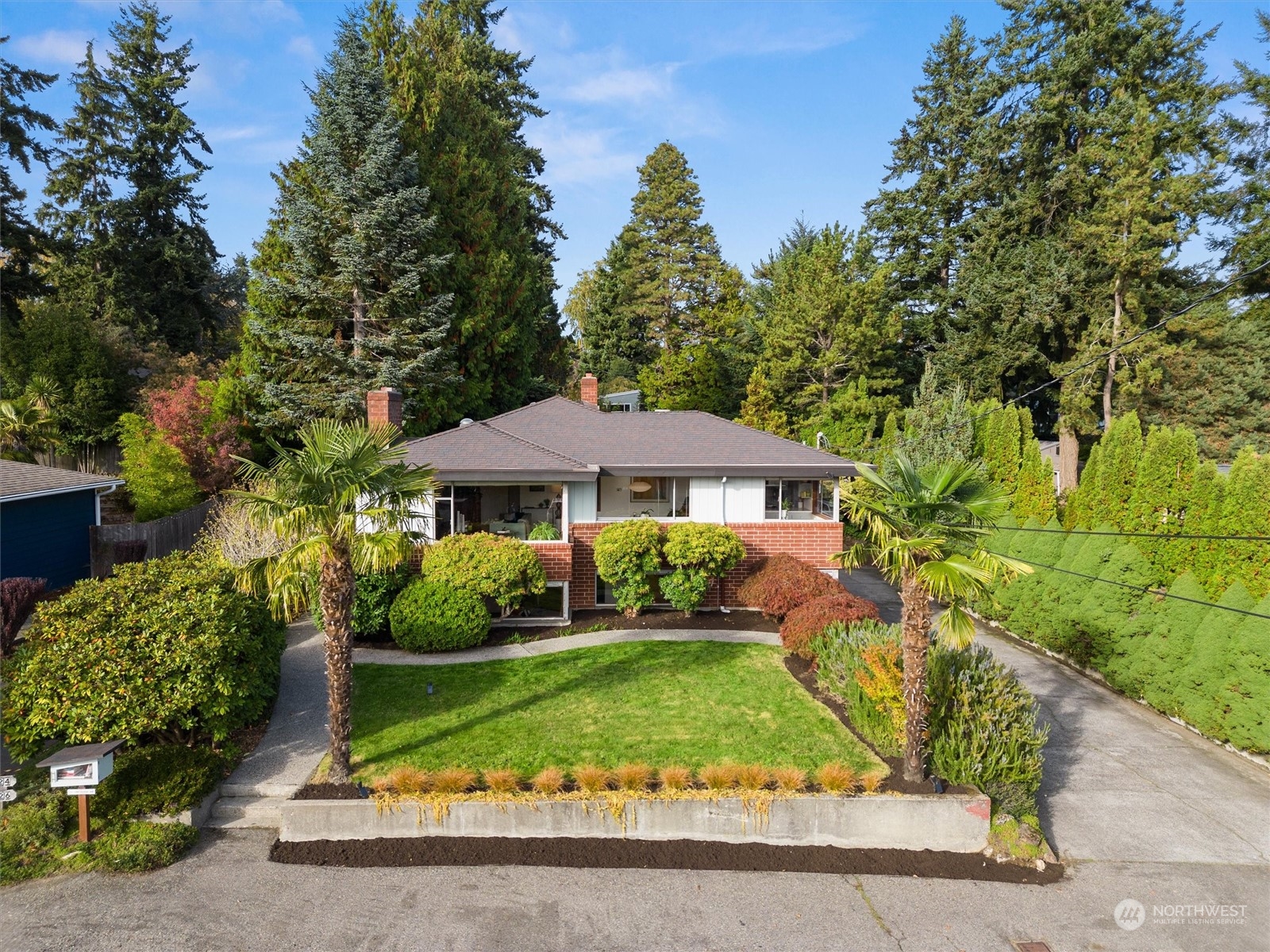 a view of house with a yard