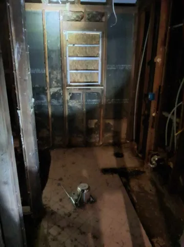 a close view of water heater room