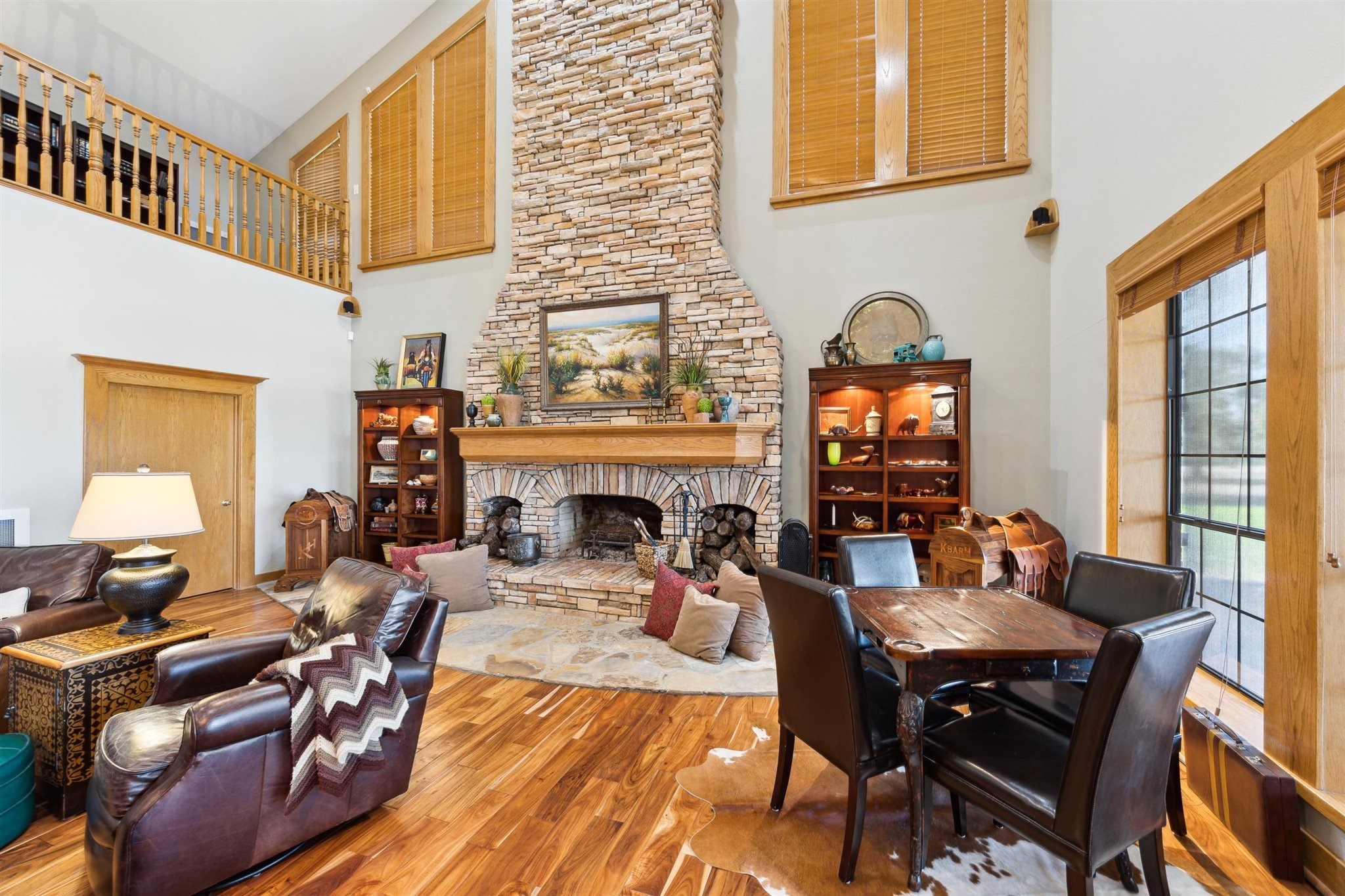 1224 Haines Road Sheridan, TX 77475 - Photo 21 of 49 a living room with fireplace furniture and a large window