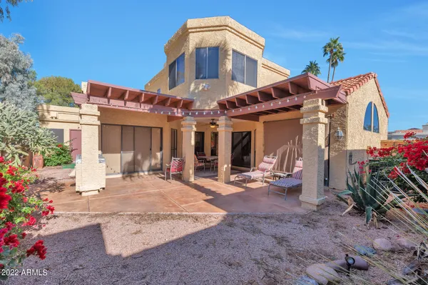 a view of a house with a patio