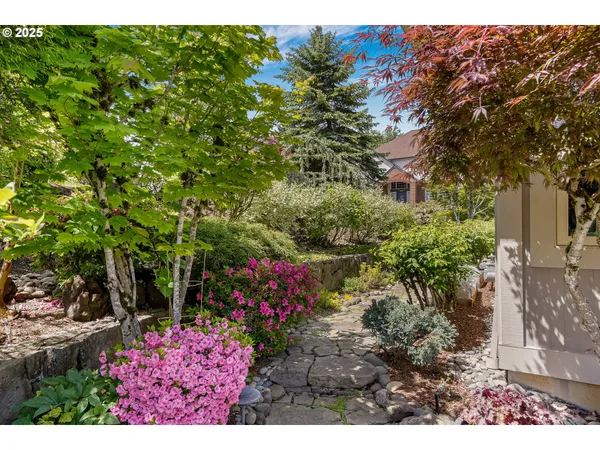 a view of a garden
