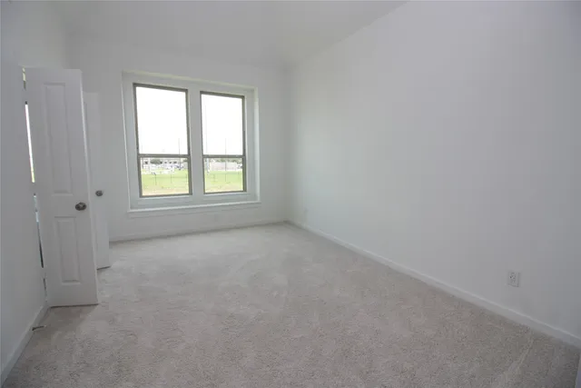 an empty room with a window