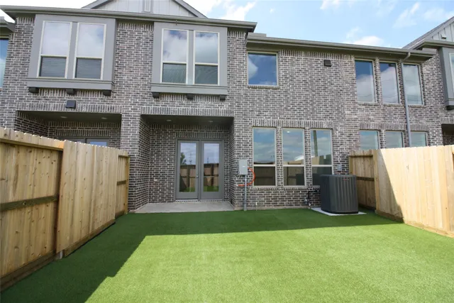a front view of a house with patio