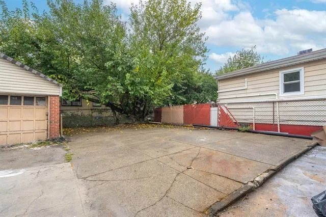 a backyard view of a house