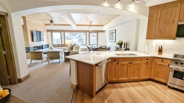 a bathroom with a sink and a shower
