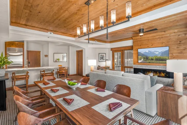 a view of a lake with a building in the background