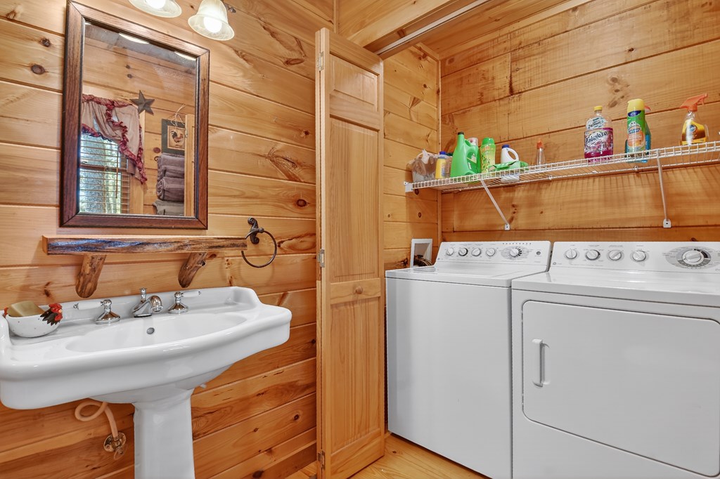 240 Lower Prince Mountain Road Cherry Log, GA 30522 - Photo 28 of 45 a utility room with dryer and washer