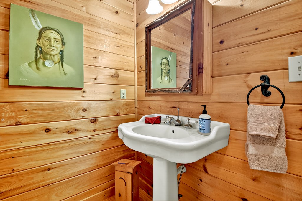 240 Lower Prince Mountain Road Cherry Log, GA 30522 - Photo 33 of 45 a bathroom with a sink and a mirror