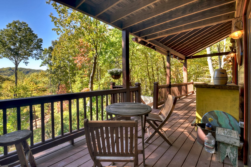240 Lower Prince Mountain Road Cherry Log, GA 30522 - Photo 36 of 45 a view of a balcony with furniture and wooden floor