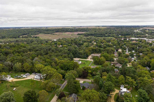 a view of a city with an outdoor space