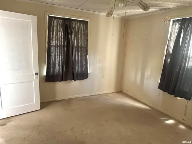 a view of a closet in a room