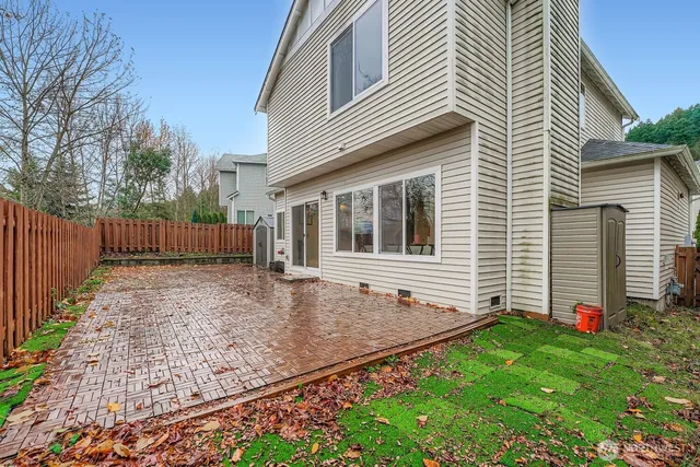 a backyard of a house