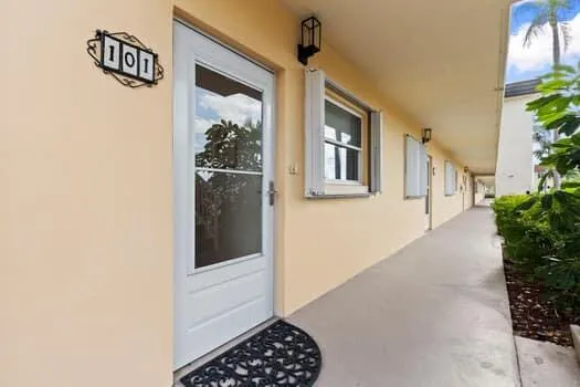 a view of a entryway door of the house