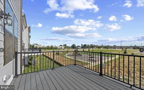a view of city from a balcony