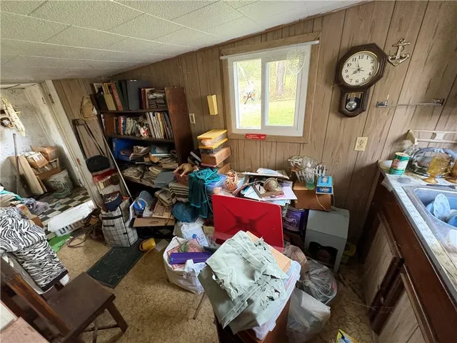 a room with furniture or couch and a window