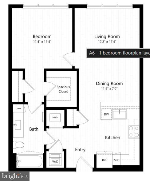 4851 Ellin Road, Unit 216 Hyattsville, MD 20784 - Photo 14 of 14 unit floorplan