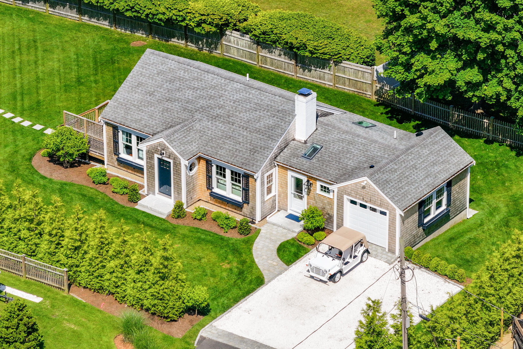 38 Crosby Circle Osterville, MA 02655 - Photo 23 of 28 an aerial view of a house with swimming pool garden and patio