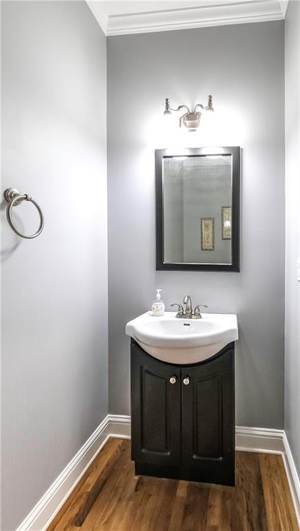 896 Winn Road Douglasville, GA 30134 - Photo 18 of 64 a bathroom with a sink and a mirror