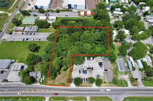 an aerial view of multiple house