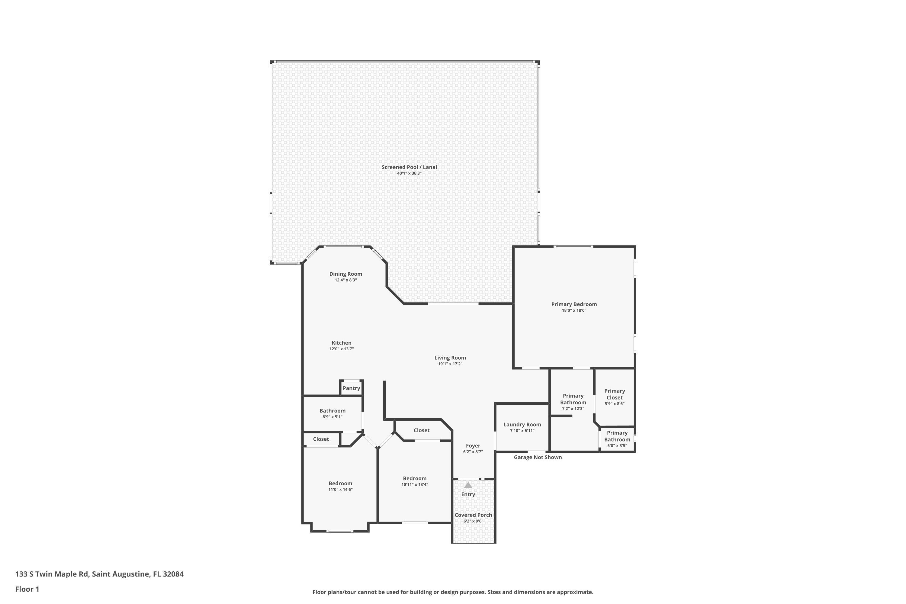 133 South Twin Maple Road St. Augustine, FL 32084 - Photo 34 of 34 View of home floor plan