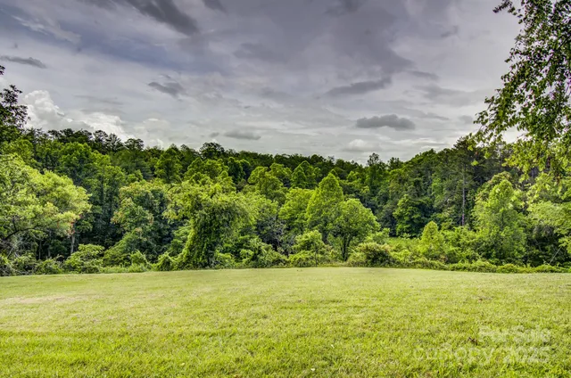 a view of yard with swimming pool and green space