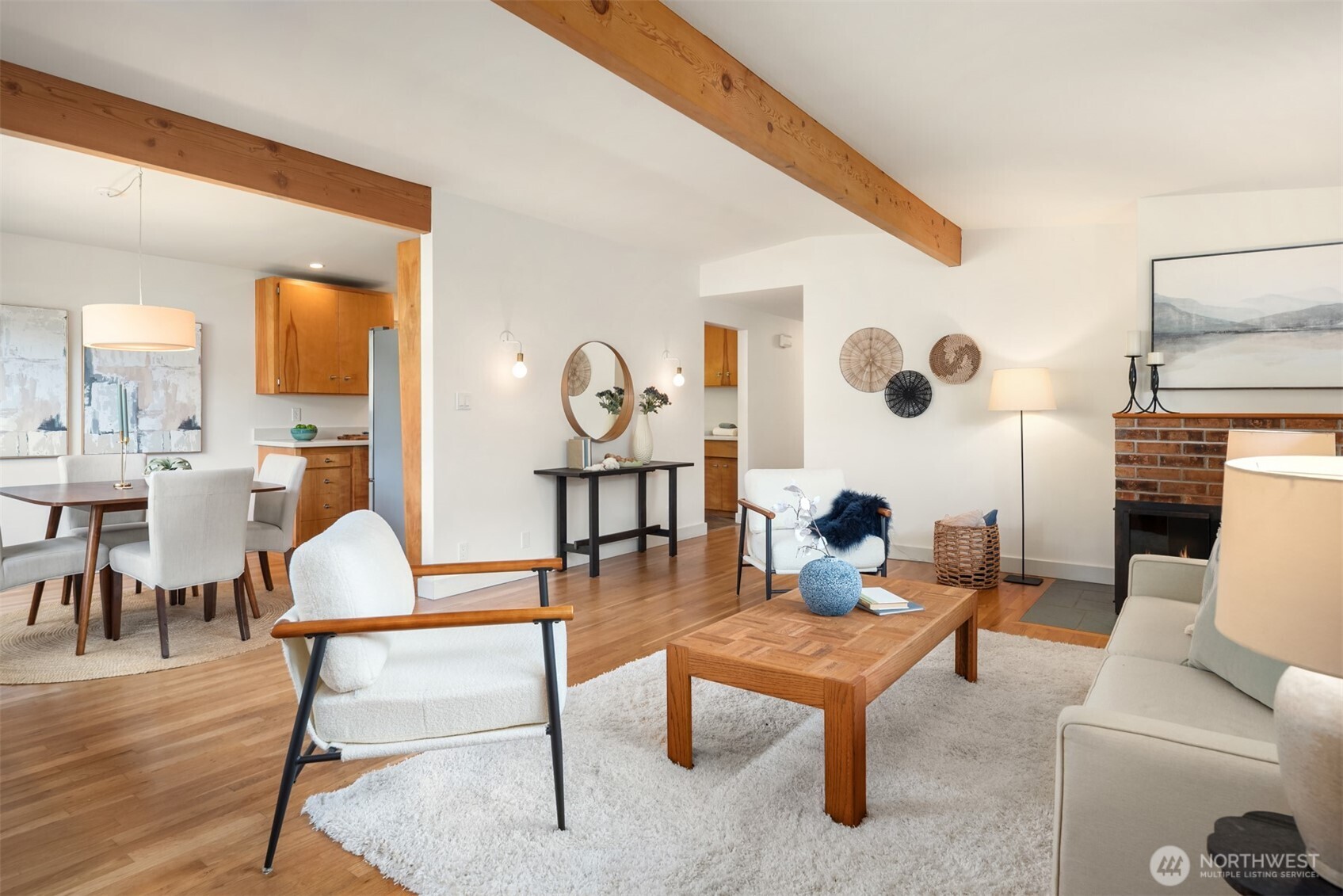 4714 50th Avenue Southwest Seattle, WA 98116 - Photo 5 of 34 a living room with furniture and wooden floor