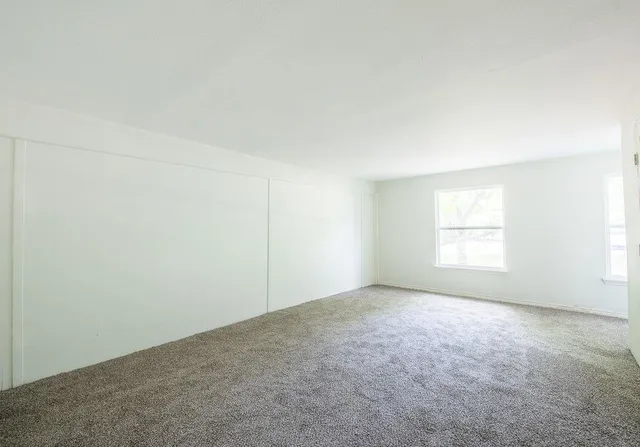 an empty room with a window