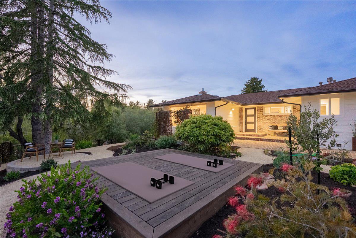 3400 Haas Drive Aptos, CA 95003 - Photo 27 of 32 a view of a patio with table and chairs and potted plants