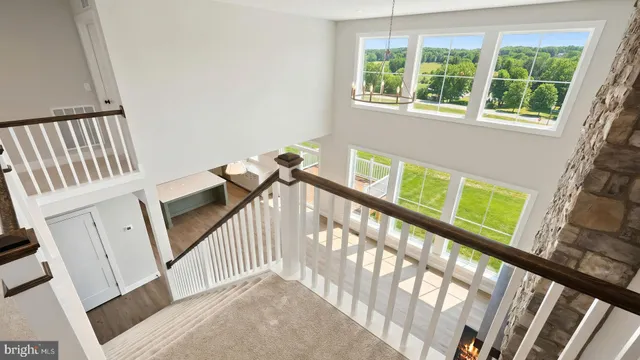 a view of an entryway with staircase