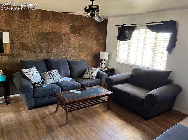a living room with a couch