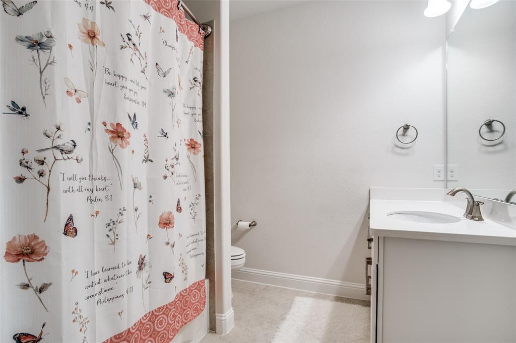 16380 Radstock Road Frisco, TX 75033 - Photo 20 of 39 Full bath featuring vanity and toilet