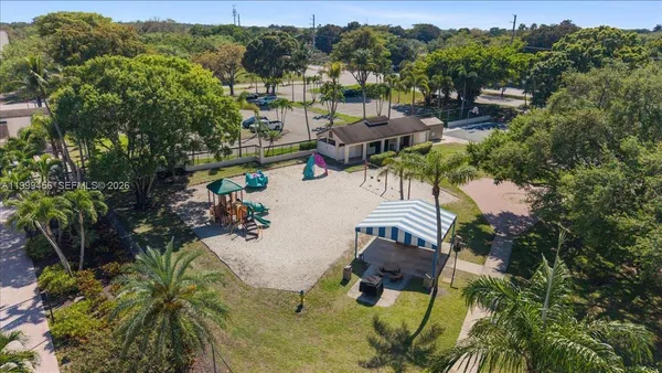 an aerial view of multiple house