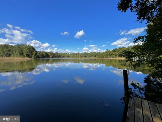 a view of a lake with outdoor space