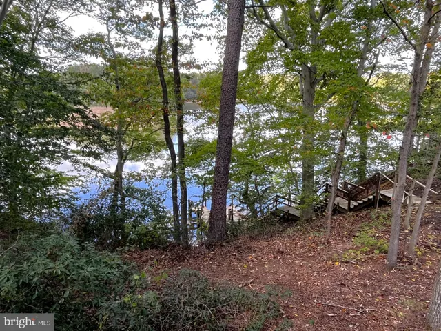 a view of empty room with wooden floor and fireplace