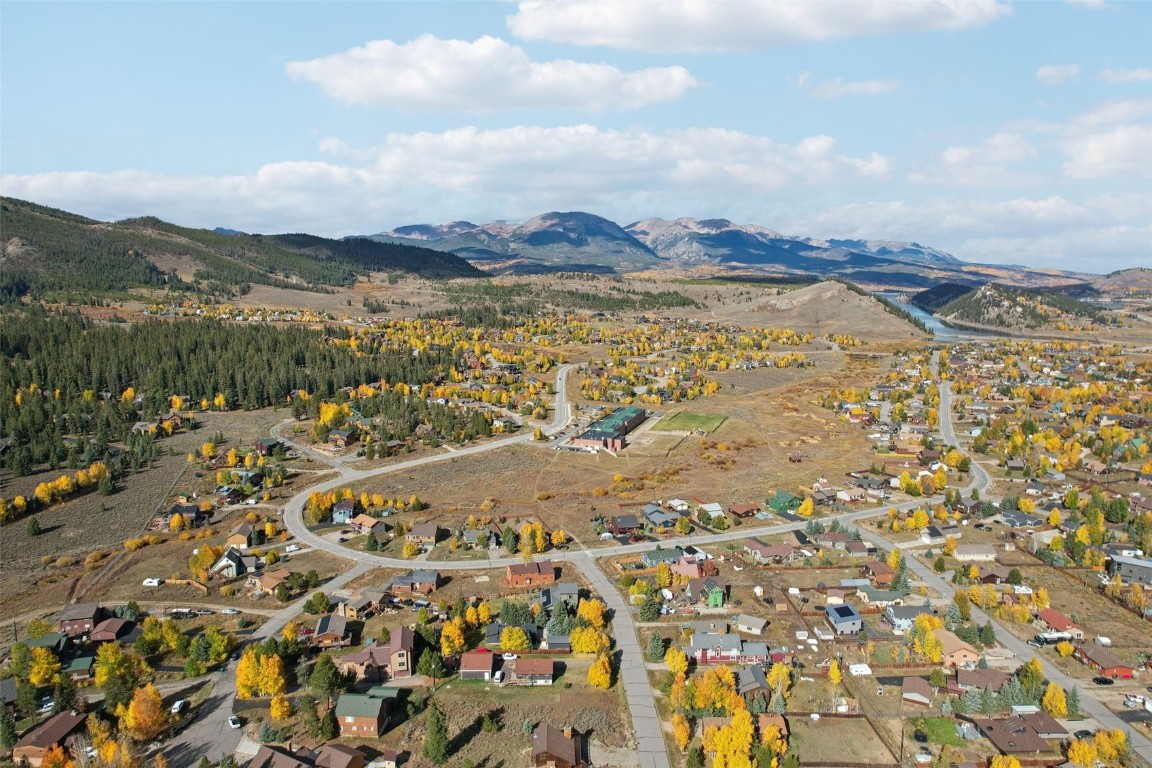 653 Vail Circle Dillon, CO 80435 - Photo 12 of 16 Aerial overview of property's location featuring nearby suburban area and a Buffalo and the Gore Range