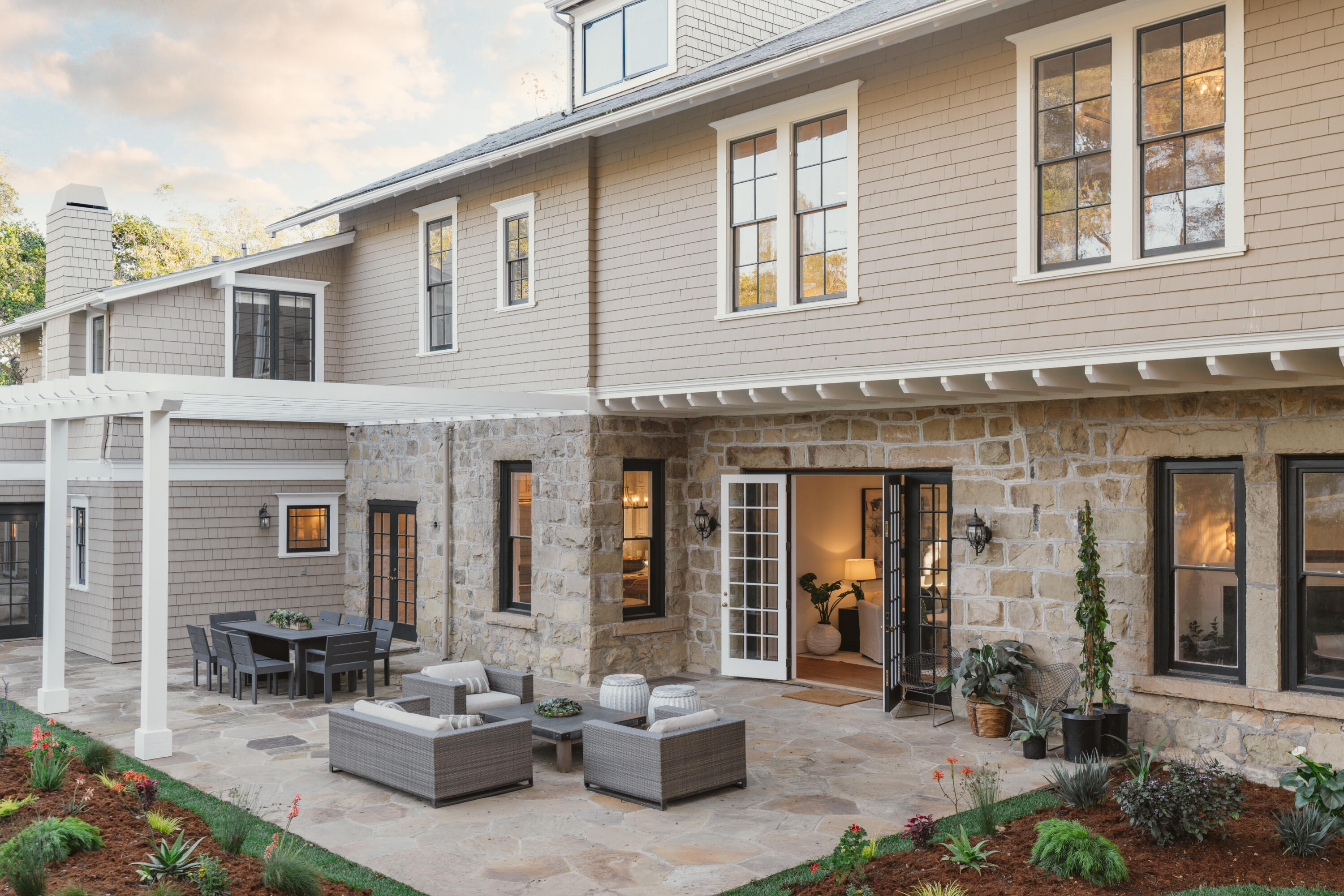 200 Olive Mill Road Montecito, CA 93108 - Photo 32 of 33 a front view of a house with outdoor seating