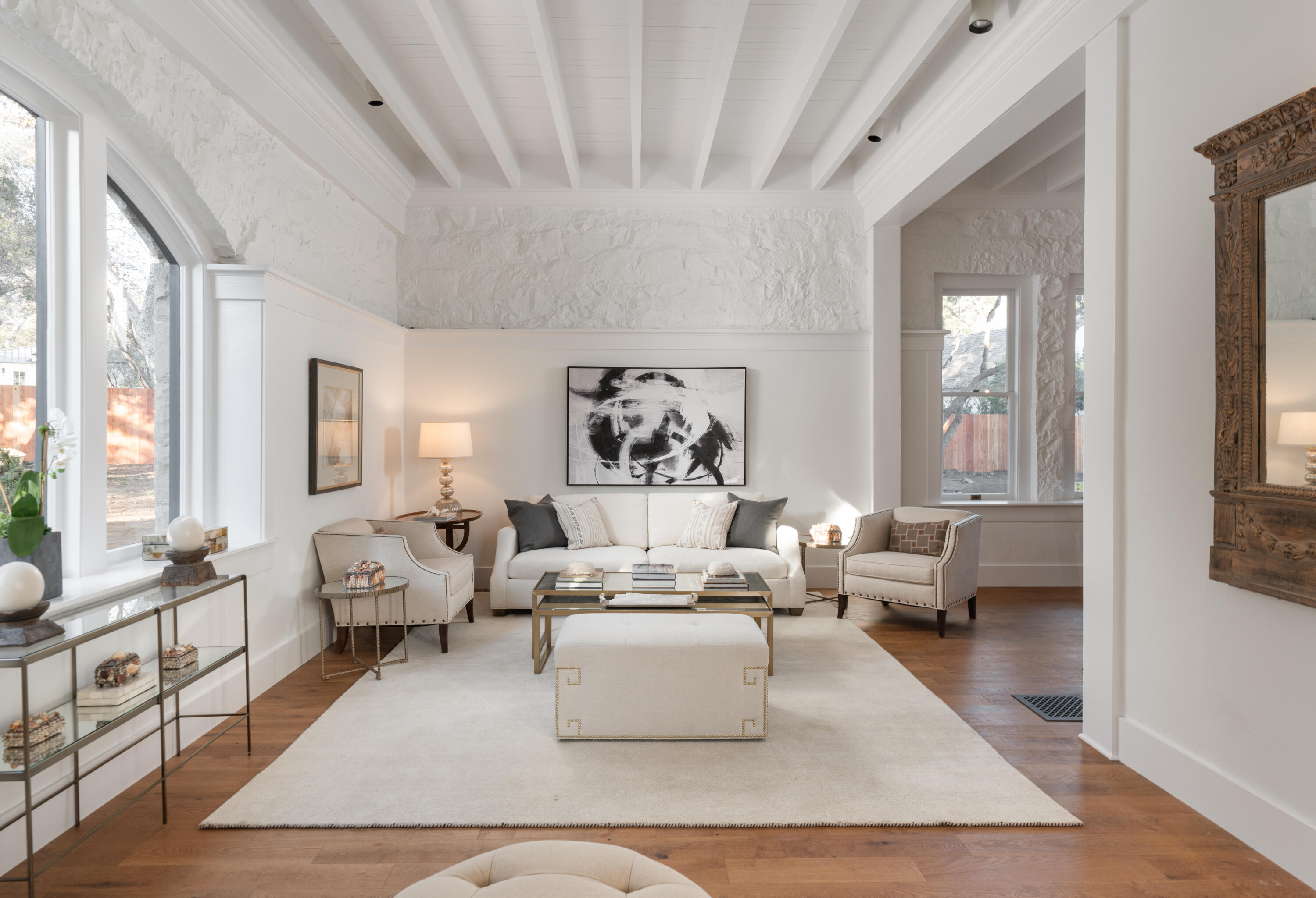 200 Olive Mill Road Montecito, CA 93108 - Photo 7 of 33 a living room with furniture wooden floor and a large window