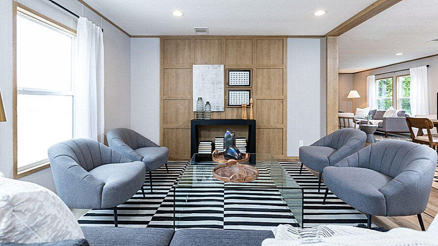 Lot 5 Goodview Town Road Moneta, VA 24121 - Photo 3 of 18 a living room with furniture a fireplace and a large window