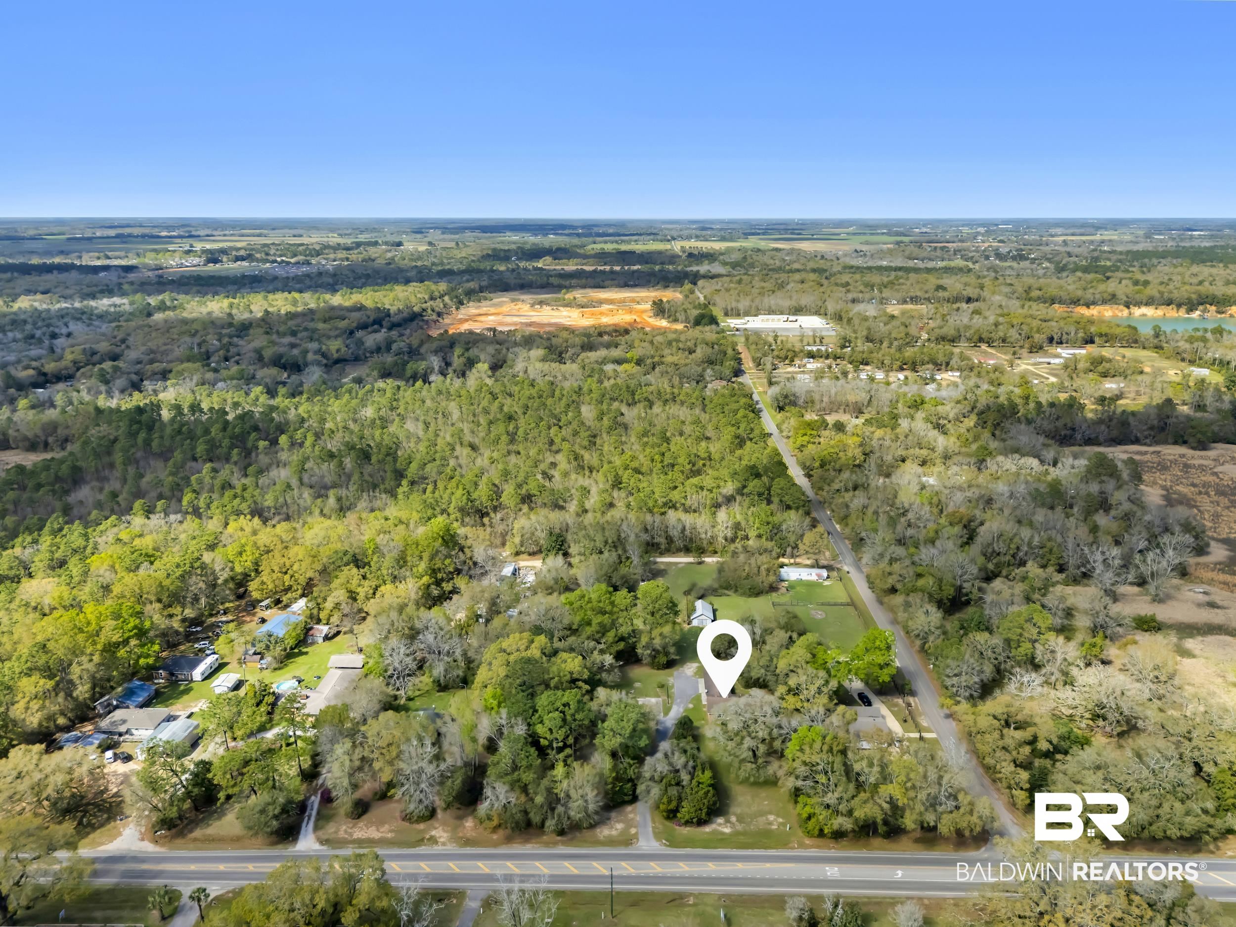 17463 Highway 98 Foley, AL 36535 - Photo 53 of 57 Aerial view of a heavily wooded area