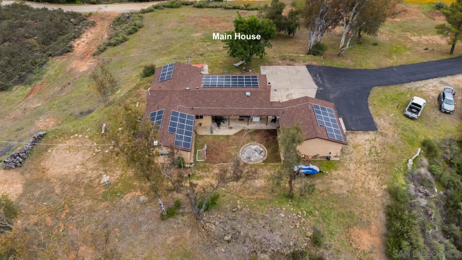 21908 Japatul Lane Alpine, CA 91901 - Photo 19 of 47 an aerial view of a house with a yard