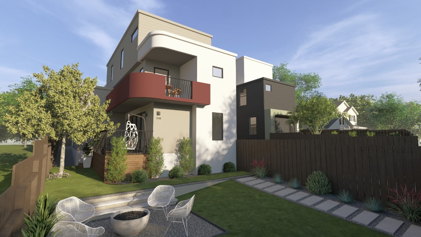 2908 Glen Rae Street, Unit 1 Austin, TX 78702 - Photo 2 of 8 a front view of a house with garden