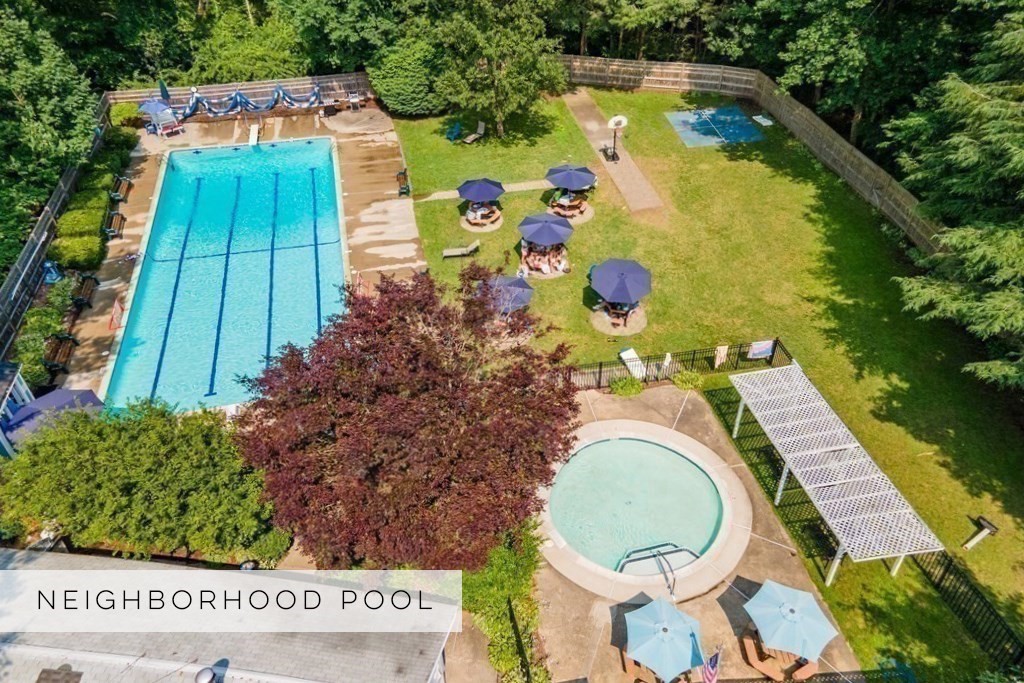 5 Madison Lane Acton, MA 01720 - Photo 26 of 26 an aerial view of a house with a swimming pool outdoor seating and yard