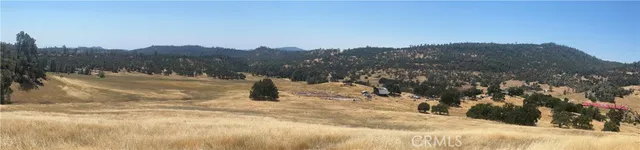a view of a yard with a mountain