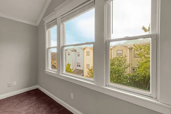 an empty room with a window