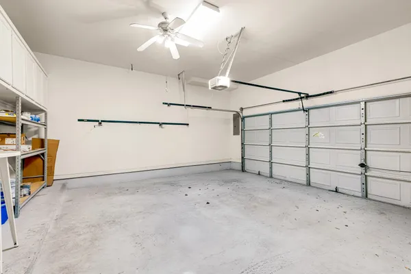 a view of a garage