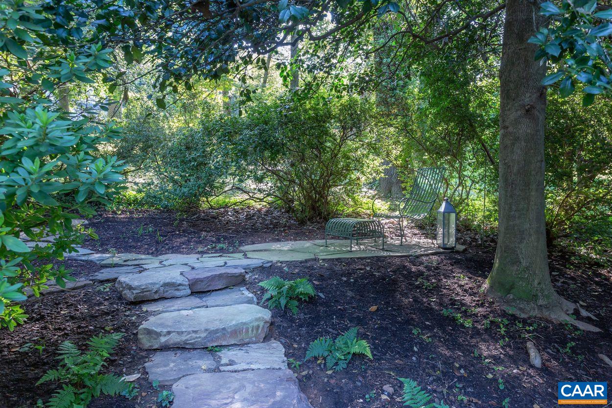 1310 Blue Ridge Road Charlottesville, VA 22903 - Photo 46 of 50 a view of a backyard with plants and large trees