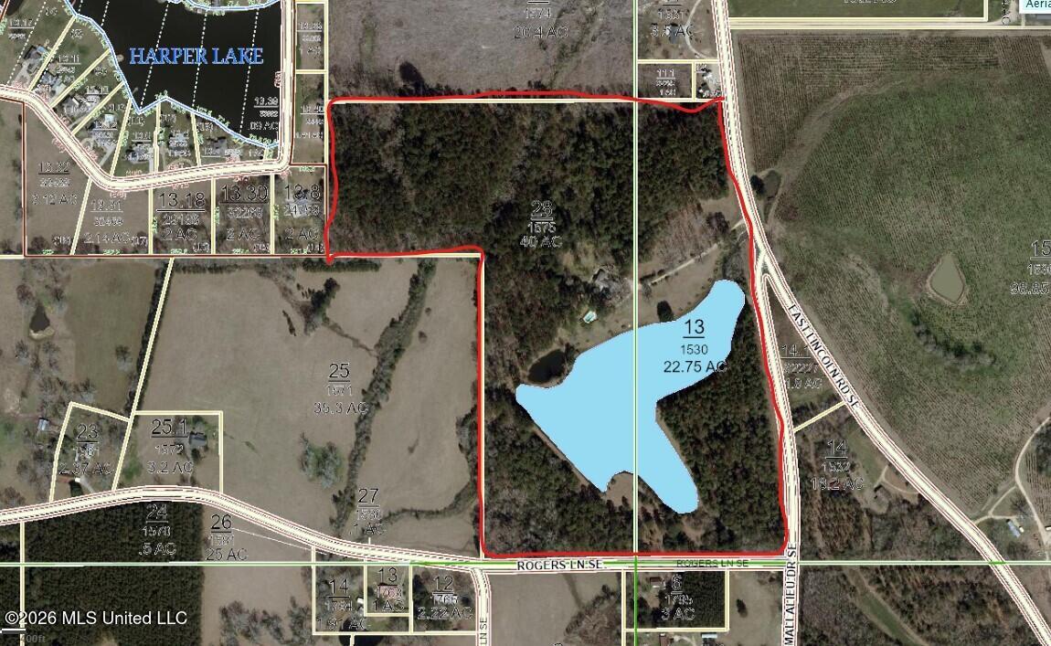 1858 East Lincoln Road Southeast Brookhaven, MS 39601 - Photo 73 of 74 aerial with redline
