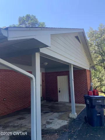 a view of a door of the house