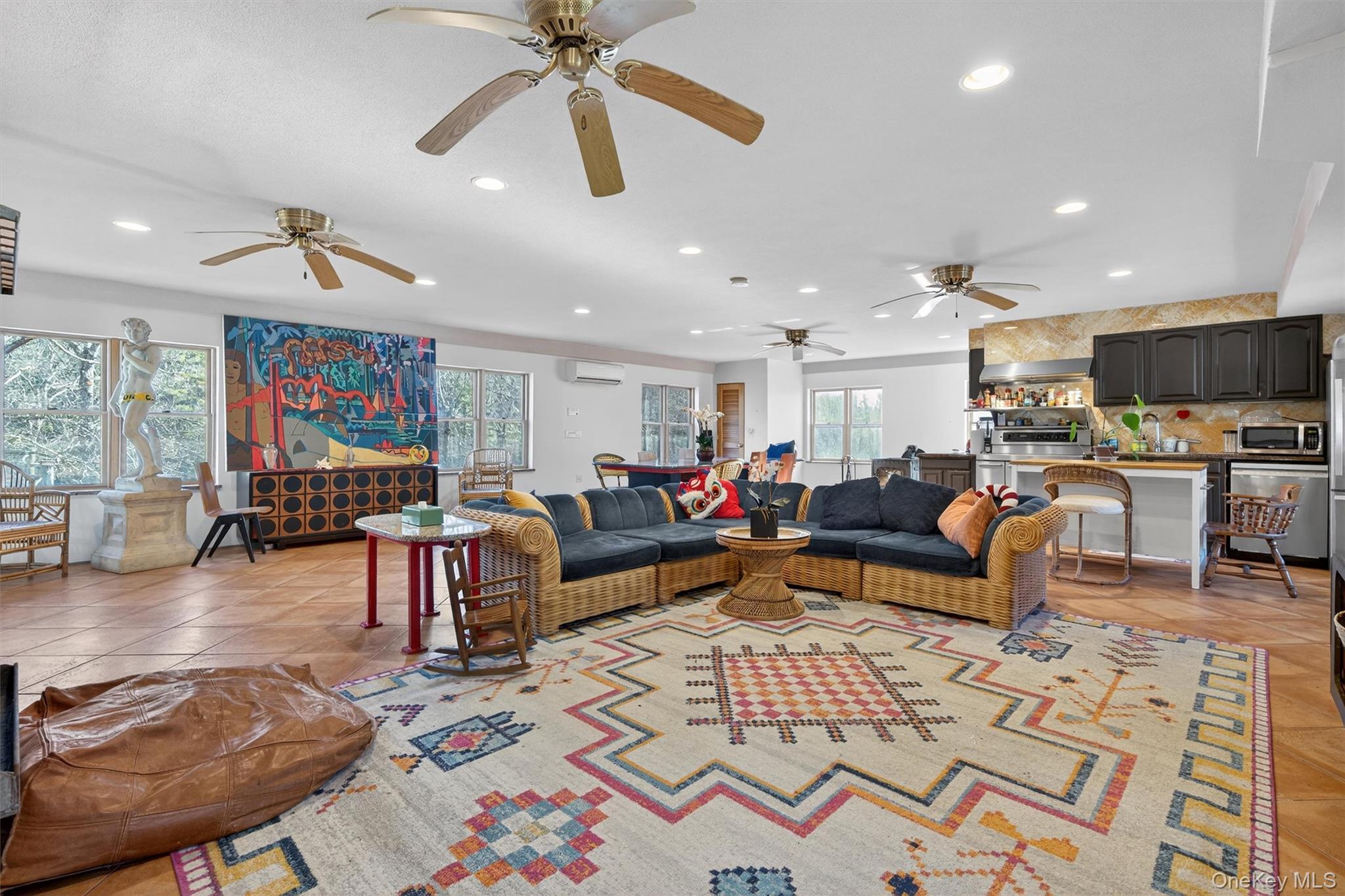 125 Dexheimer Road Narrowsburg, NY 12764 - Photo 4 of 50 Living room featuring recessed lighting and light tile patterned flooring