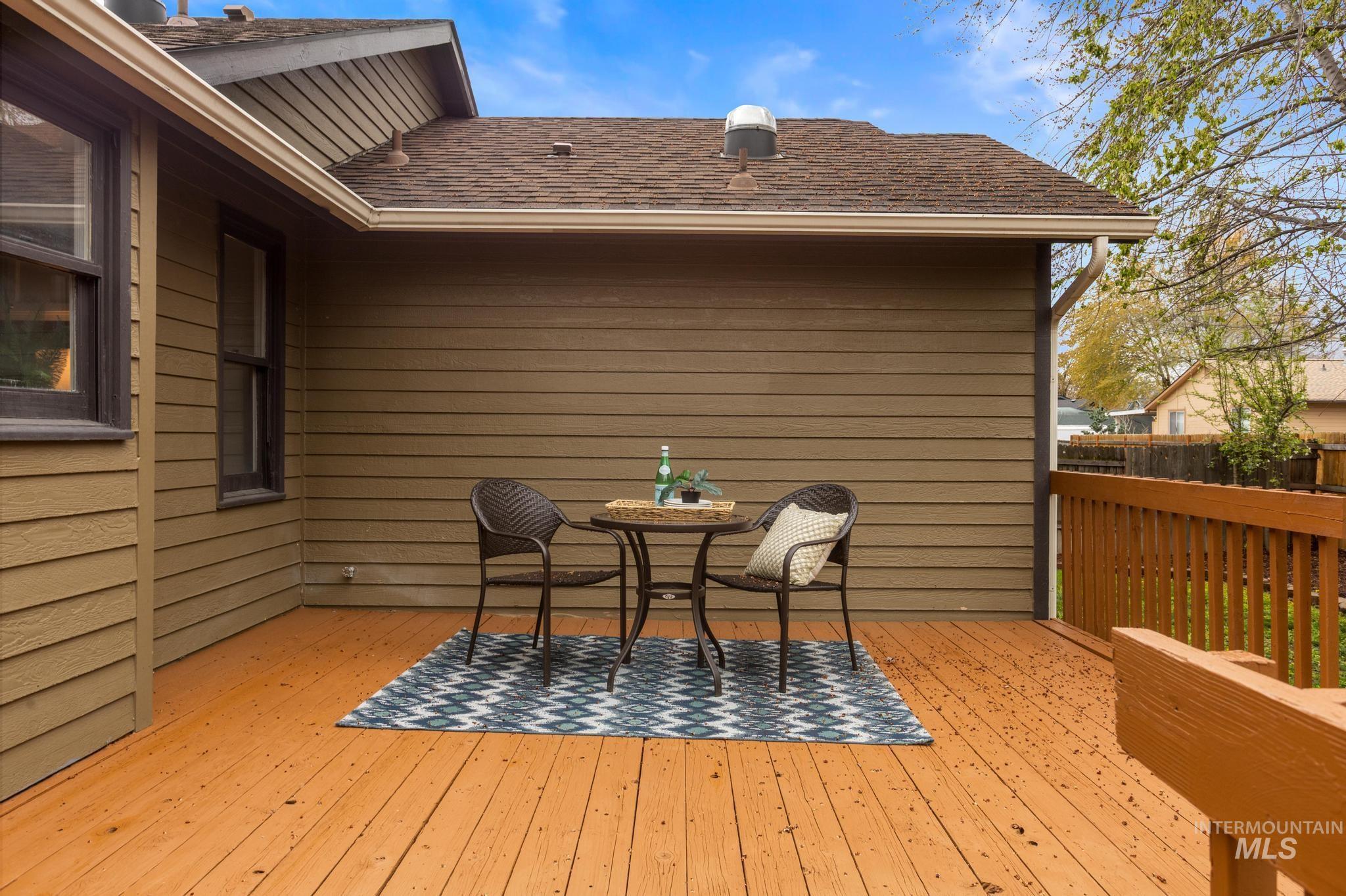 4745 North Oxbow Place Boise, ID 83713 - Photo 32 of 38 Wooden terrace featuring outdoor dining space